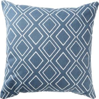 👉 Blauw diamant polyester Kussen - 45x45 cm 8716963131843