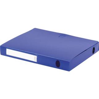 👉 Blauw PP Pergamy elastobox, voor ft A4, uit van 700 micron, rug 4 cm, 3553231274728