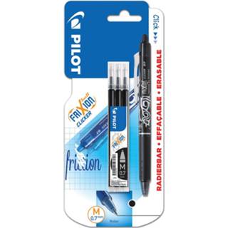 👉 Gelroller zwart vullingen Pilot Frixion Ball Clicker, blister van 4 stuks (1 + 3 vullingen), 3131910212171