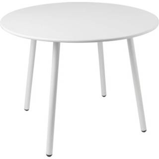 👉 Terrastafel wit metaal Tuintafel Elisa - ⌀95x71 cm 8716963133359