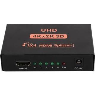 👉 HDMI splitter zwart 1x4 CY10 - 3D, 4K Ultra HD 5712580034898