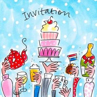 Taart Blond Amsterdam Uitnodiging verjaardag |