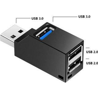 👉 Zwart USB 3.0 Hub Splitter 1x3 - 1x 3.0, 2x 2.0 5712579955661