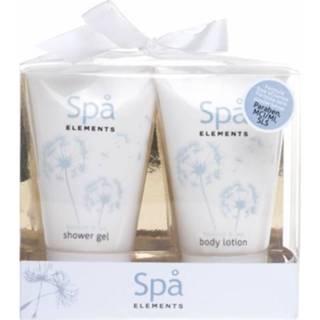 Wit kunststof vrouwen Treffina badgeschenkset Spa Elements 2 delig 8711603371221