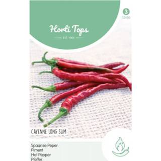 👉 Rode Hortitops Peper Capsicum annuum Cayenna, Spaanse Lange - 1,5 gram 8711117245001