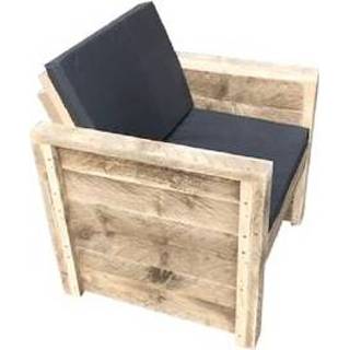 👉 Terrasstoel hout male Wood4you Vlieland tuinstoel Douglas bouwpakket + kussens 6013854937969