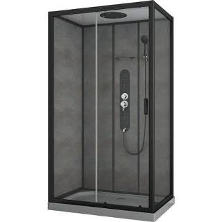👉 Douchecabine zwart male Allibert Sero rechthoekig 120x80cm 3588560396636
