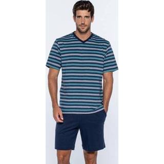 👉 Pyjama blauw mannen m|l|xl|xxl katoen Punto Blanco - Oceanside