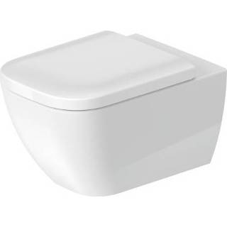 👉 Wandcloset wit keramiek spoel hangend toilet standaard onbehandeld Duravit Happy D.2 36.5x54x33.5 cm Glanzend 4021534953224