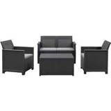 👉 Opbergbox grijs kunststof Keter loungeset Emma met 2-zits bank en - 4-delig Leen Bakker 8714901766140