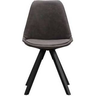👉 Eetkamerstoel antraciet zwart stof hout Stof#Hout Senja - Leen Bakker 8714901745541
