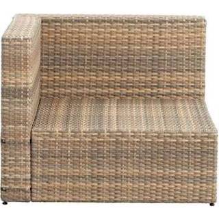 👉 Loungestoel wicker taupe Le Sud hoekelement Dordogne - 84x84x66 cm Leen Bakker 8714901758107