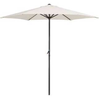 👉 Parasol Aluminium#Polyester crème Le Sud Blanca - écru 250 cm Leen Bakker 8714901757988