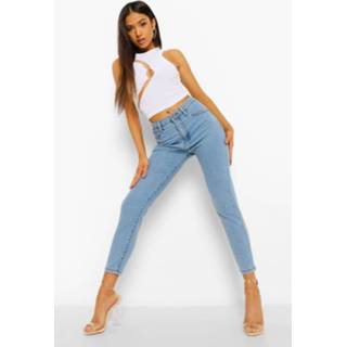 👉 Petite Skinny Jeans Met Hoge Taille, Washed Blue