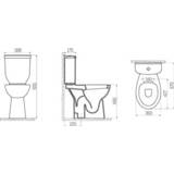 👉 Toiletpot keramiek wit staand toilet spoel mala ovaal Boss & Wessing Verhoogd Met Bidet Onder Aansluiting 8698531119470