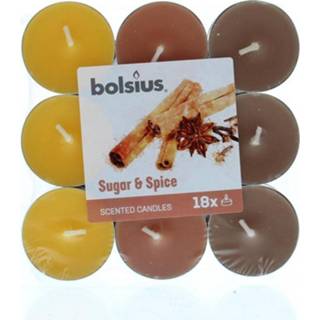 Geurtheelicht Bolsius multi colour brick 18 sugar & spice stuks 8717847139702