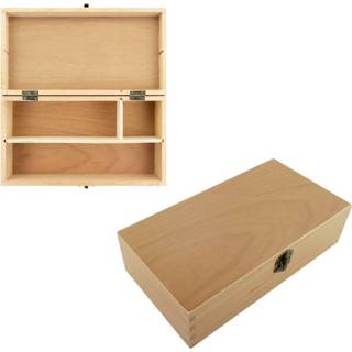 👉 Teken doos houten kinderen tekendoos 27 x 16 cm