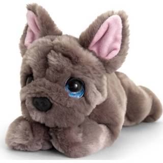 👉 Hondenknuffel grijze pluche kinderen Keel Toys Franse bulldog honden knuffel 25 cm