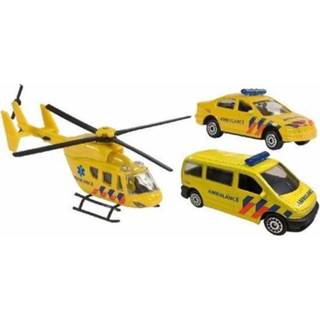👉 Modelauto kinderen Kinderspeelgoed 112 ambulance en traumahelikopter