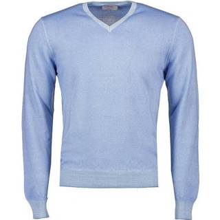 👉 Pullover male blauw Gran Sasso licht