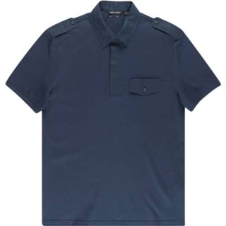 👉 Blauw l men poloshirts Polo slimfit avio blue 7064