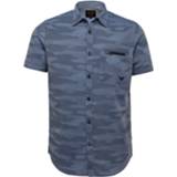 👉 Shirts korte mouw XL XXXL m l men blauw Short sleeve shirt chambray with a serenity 8719419721711 8719419721735