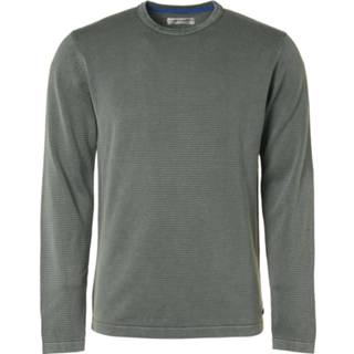 👉 No Excess Pullover, r-neck, stone washed rib steel