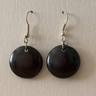 👉 Oorhanger yakbeen zwart Oorhangers van (Ø 1,6 cm) 7436953637667