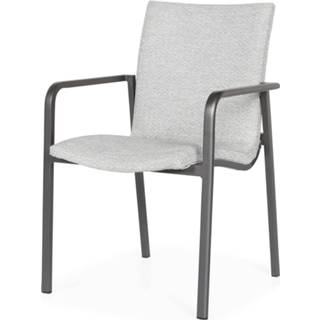 👉 Grijs aluminium active SUNS Anzio dining chair matt royal grey/soft grey mixed weave 1118955080813