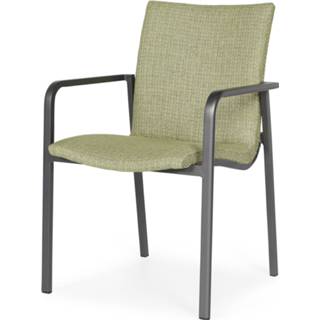 👉 Grijs donkergroen aluminium active SUNS Anzio dining chair matt royal grey/forest green mixed weave 1118955080837