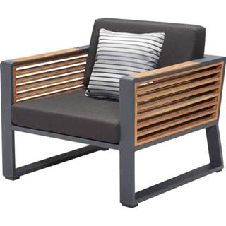 👉 Lounge tuinstoel antraciet aluminium teak active New York 659424230755