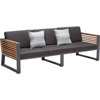 👉 Antraciet aluminium teak active New York 3-zitsbank