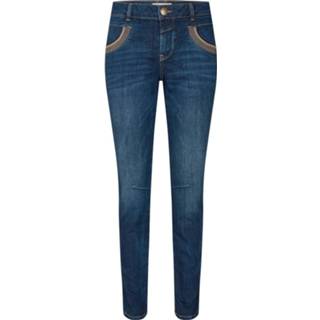 👉 Spijkerbroek blauw polyester vrouwen print Mos Mosh 135332 401 naomi shade jeans blue, regular