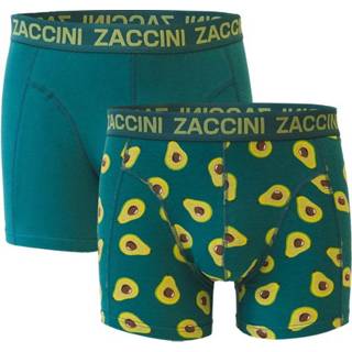 👉 Boxershort l male groen mannen Zaccini heren boxershorts 2 pack avocado - 8720086140538