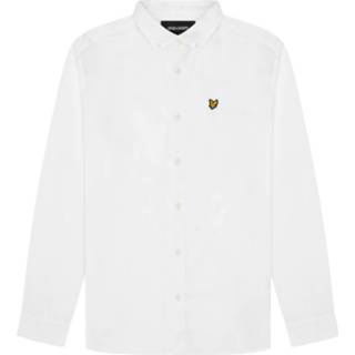 👉 Shirt linnen wit katoen l male Lyle and Scott Lw1224v en cotton linen shirt, 626 white 5054783589097