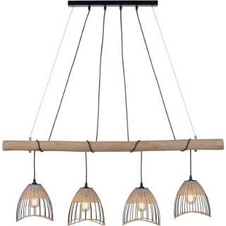 👉 Hanglamp reed active LeuchtenDirekt 4-lichts Rotan 11156-79 4043689970932