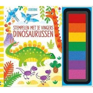 👉 Stempel kinderen Stempelen met je vingers Dinosaurussen - Boek Standaard Uitgeverij Strips & Kids (1474972527) 9781474972529