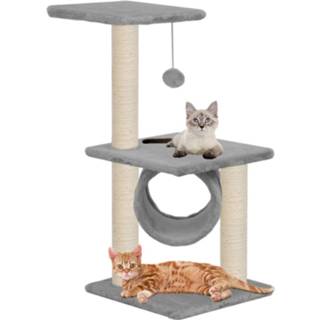 👉 Krabpaal grijs active VXL Kattenkrabpaal met sisal krabpalen 65 cm 6011607120163