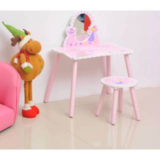 👉 Tafel roze active kinderen HOMCOM Kinderkaptafel Princess make up vanaf 3 jr 6011615536543