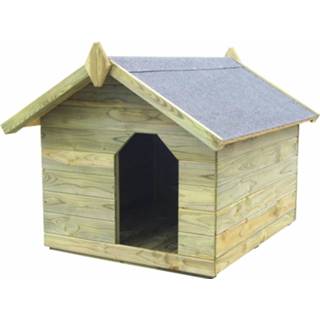 👉 Hondenhok groen fsc grenenhout active VidaXL voor tuin opklapbaar dak gempregneerd 8718475715283