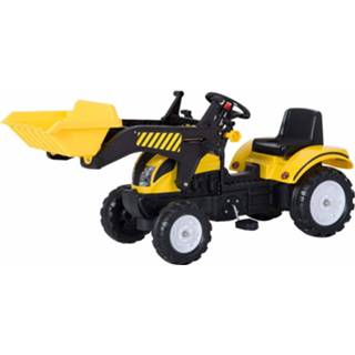 👉 Loopwagen zwart geel active HOMCOM tractor met frontlader zwart/geel 4250871252169