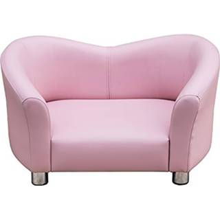 👉 Hondenbank roze kunstleer active PawHut 67 x 41 39cm 4250871212767