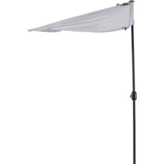 👉 Parasol active grijs Outsunny halfrond alu 293 x 150 249cm 6011631010058