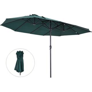 👉 Parasol groen active Outsunny Dubbele waterafstotend 4,6 x 2,7 2,4m 4250871274239