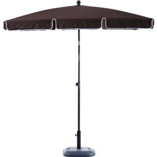 👉 Parasol bruin active Outsunny vierkant knikbaar donkerbruin 200 x 125 235cm 4250871234844