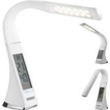 👉 Tafellamp wit active LED - 4in1 lamp kalender klok thermometer 4250525371482