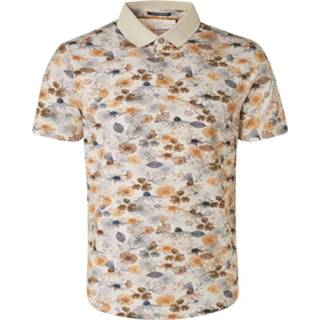 👉 L male oranje No Excess Polo allover printed stretch organi sun 8720151168429