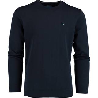 👉 Pullover blauw katoen l truien male Bos Bright Blue Rince r-neck flat kn 21105ri01bo/290 navy 8720008539341 8720008539372