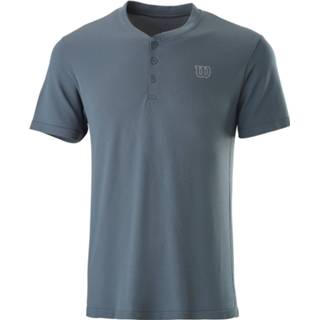 👉 Shirt XXL grijs mannen Wilson Power Seamless Henley II T-shirt Heren