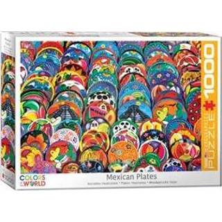 👉 Puzzel stuks Eurographics Mexican Ceramic Plates - 1000 stukjes 628136654210